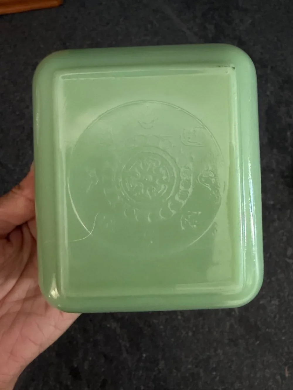 Fire King Jadeite Philbe Refrigerator Dish c1950